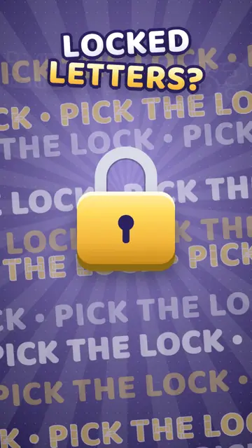 A golden padlock under the question Locked letters?
