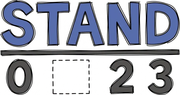 The word STAND written over the numbers 0, 2 and 3 — the 1 is missing