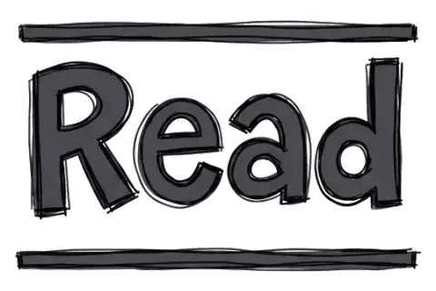 Rebus puzzle 19: an illustration hinting at "READ BETWEEN THE LINES"